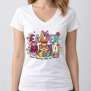 White Easter Mama Graphic Tee